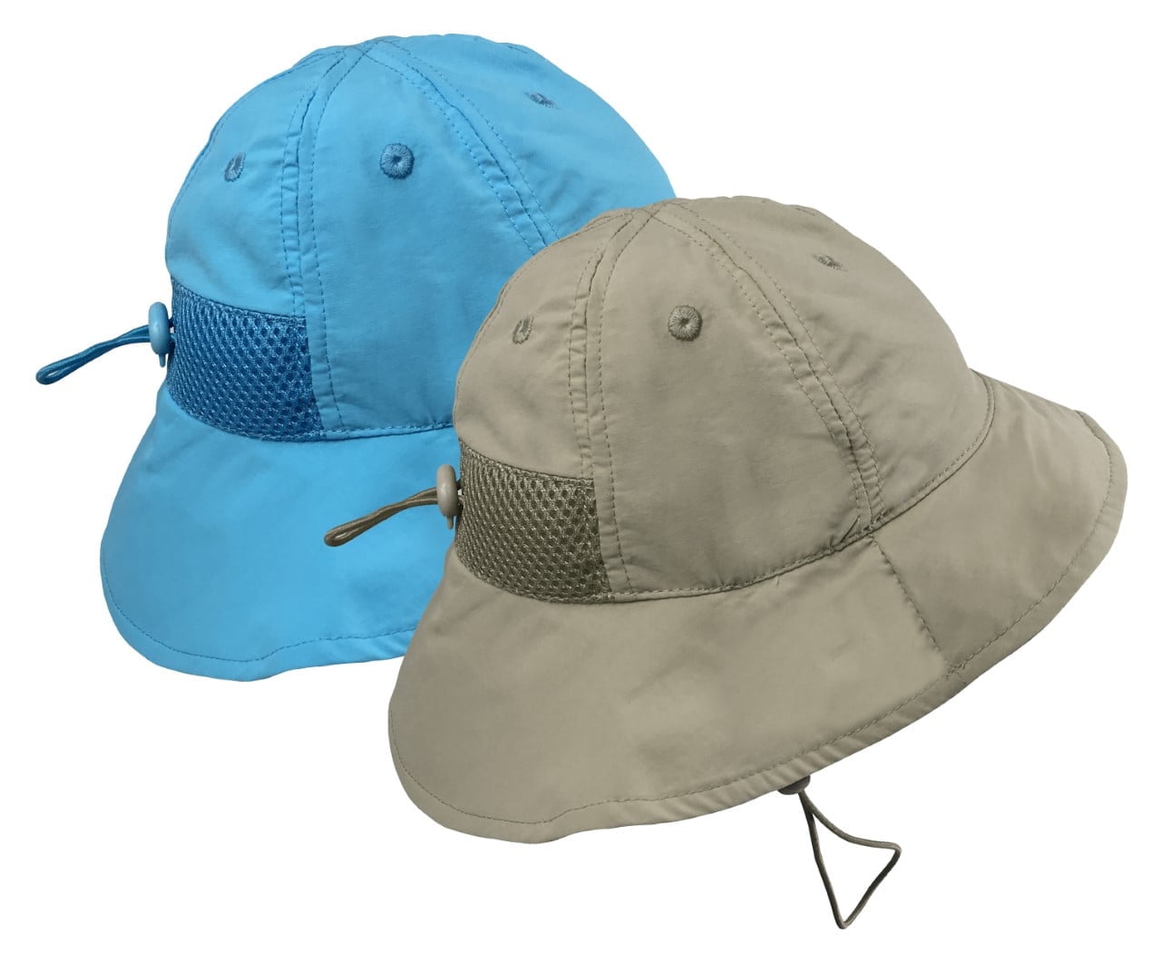 N'Ice Caps Kids Sun Hats Boys Girls UPF 50+ UV Protection 2-Pack Toddler Adjustable Mesh Lined